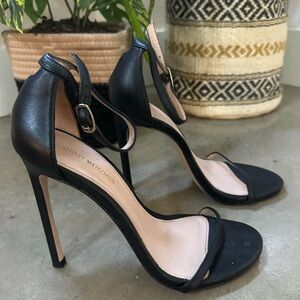 Stuart Weitzman Nudist Heels - Celeb-Fave Stiletto Sandals Size 7.5